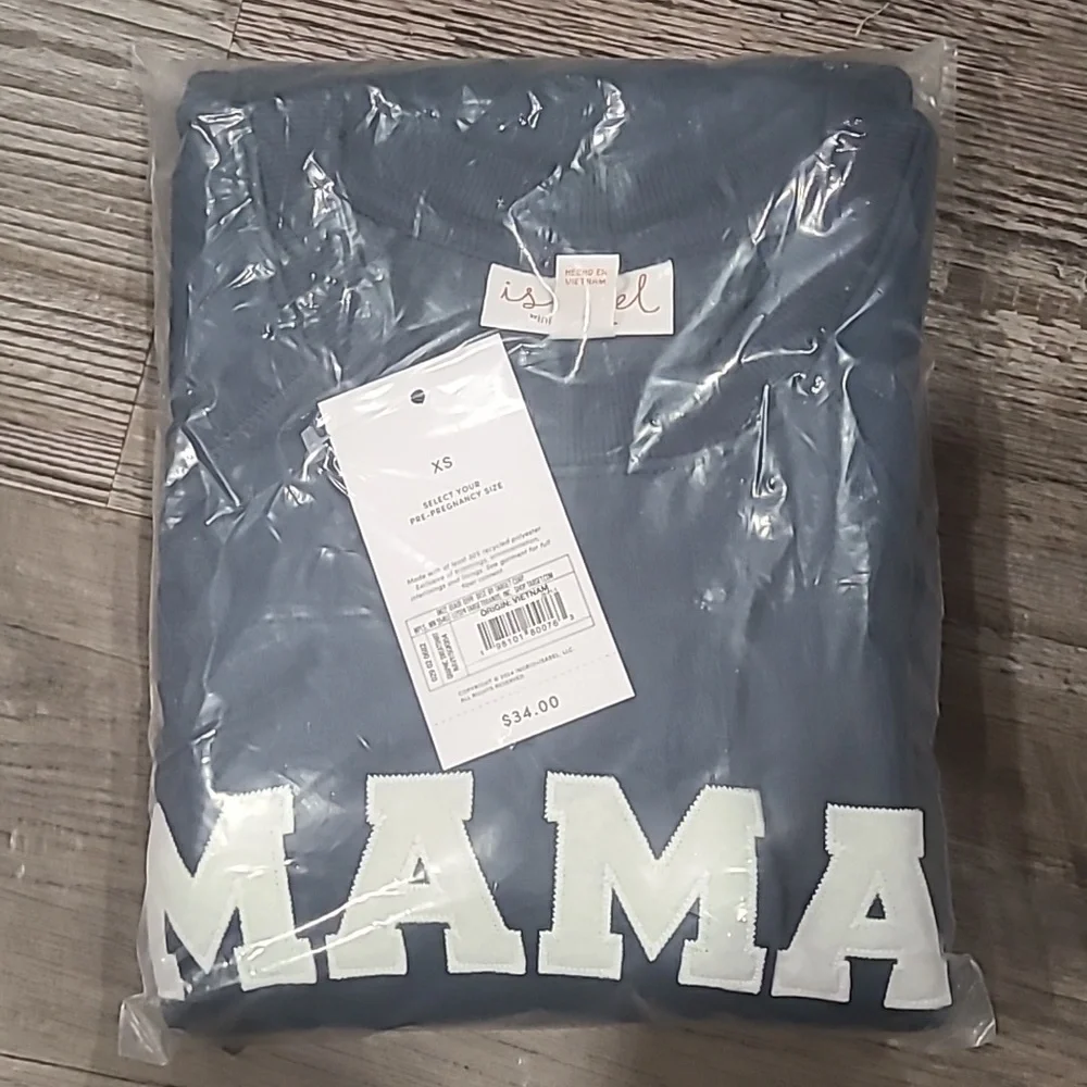 HOST PICK Isabel Maternity by Ingrid & Isabel Navy MAMA Sweatshirt - Picture 3 of 4